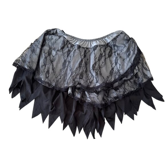 Black Lace & Fabric One Size Cape By Rubies - Picture 1 of 6